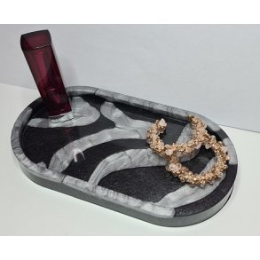 Jeanette fad - sort med guld/s�lv