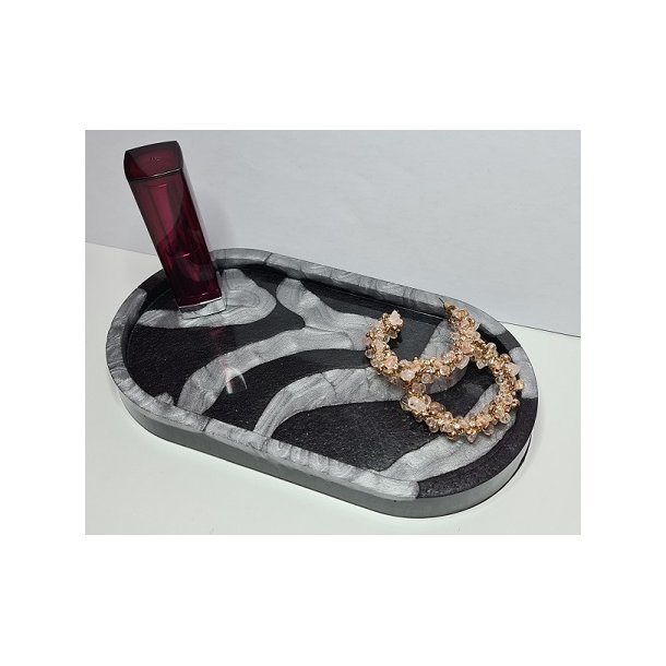 Jeanette fad - sort med guld/s�lv