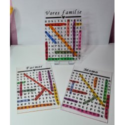 Familie krydsordskilt