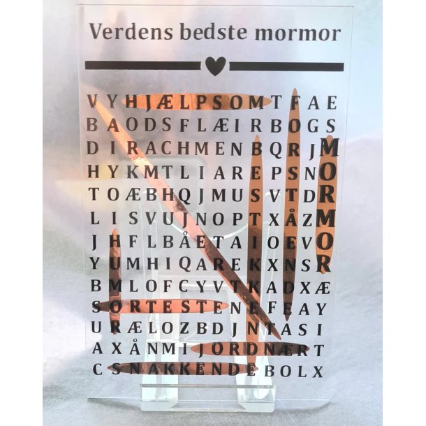 Familie krydsordskilt