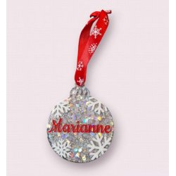 Julekugle i akryl (glimmer)