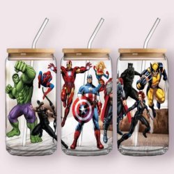 Glas tumblere - superhelte