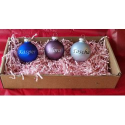 Personlige julekugler - glas