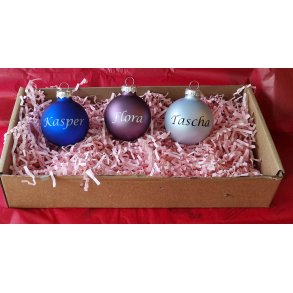 Personlige julekugler - glas