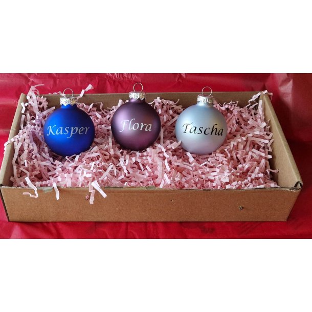 Personlige julekugler - glas