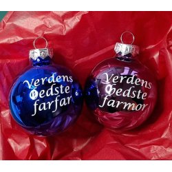 Personlige julekugler - glas