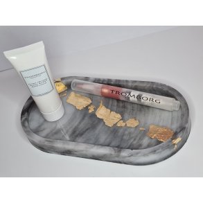 Lise fad - gr/hvid med stribe